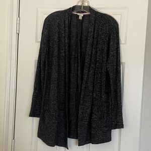 a new day Women's Charcoal Open Front Cardigan